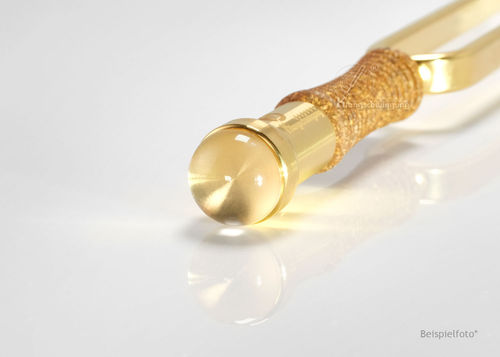 Bergkristall "Gold" Stimmgabelaufsatz 15mm GOLD 24 K beschichtet