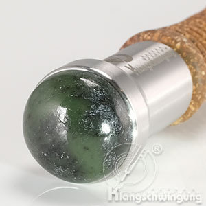 Jade-gruen-15mm-Stimmgabelaufsatz-Tuningfork-Tabelle-Klangschwingung